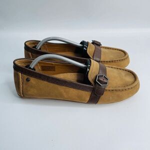 UGG Gwyneth Brown Leather‎ Loafers Slip On Shoes 1014367 Women's Sz. 9